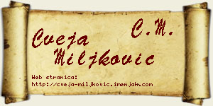 Cveja Miljković vizit kartica